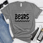 Bearden Bears Black White Silver Grunge-Lovie T Designs