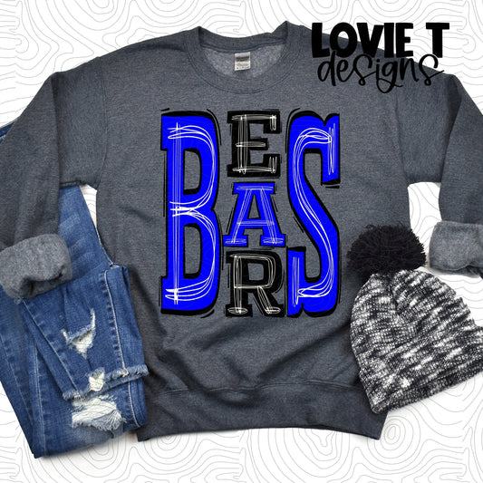 Bears Blue and Black-Lovie T Designs