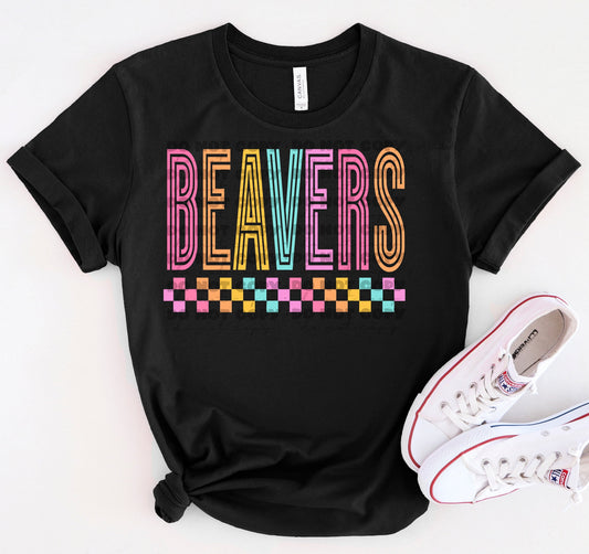 Beavers Colorful Line Mascot-Lovie T Designs