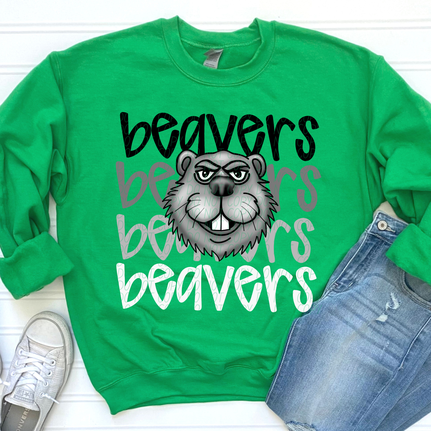 Beavers Monochromatic Mascots-Lovie T Designs