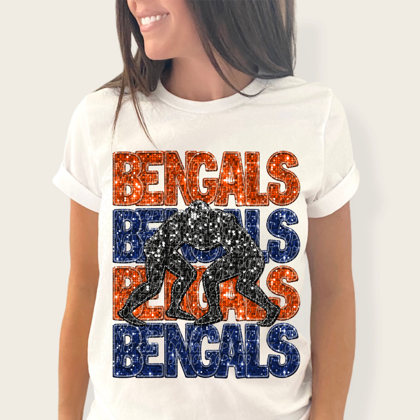 Bengals Orange Blue-[DTF Transfer]-Lovie T Designs