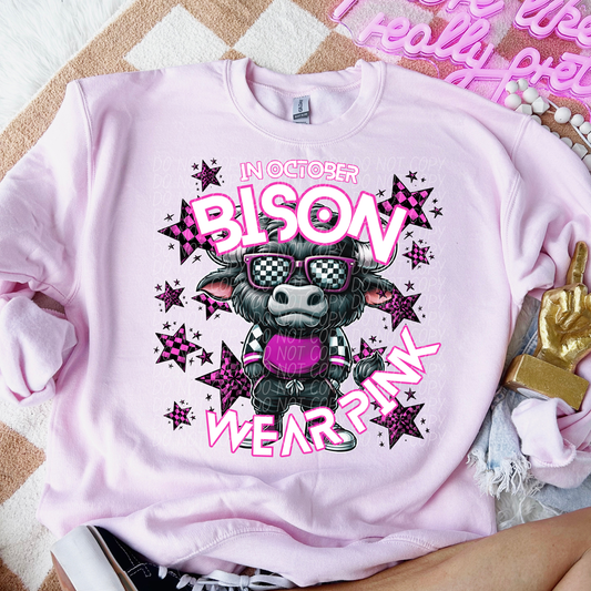 Bison 2 Cancer Awareness Mascot-Lovie T Designs