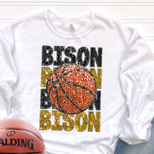 Bison Gold Black-[DTF Transfer]-Lovie T Designs