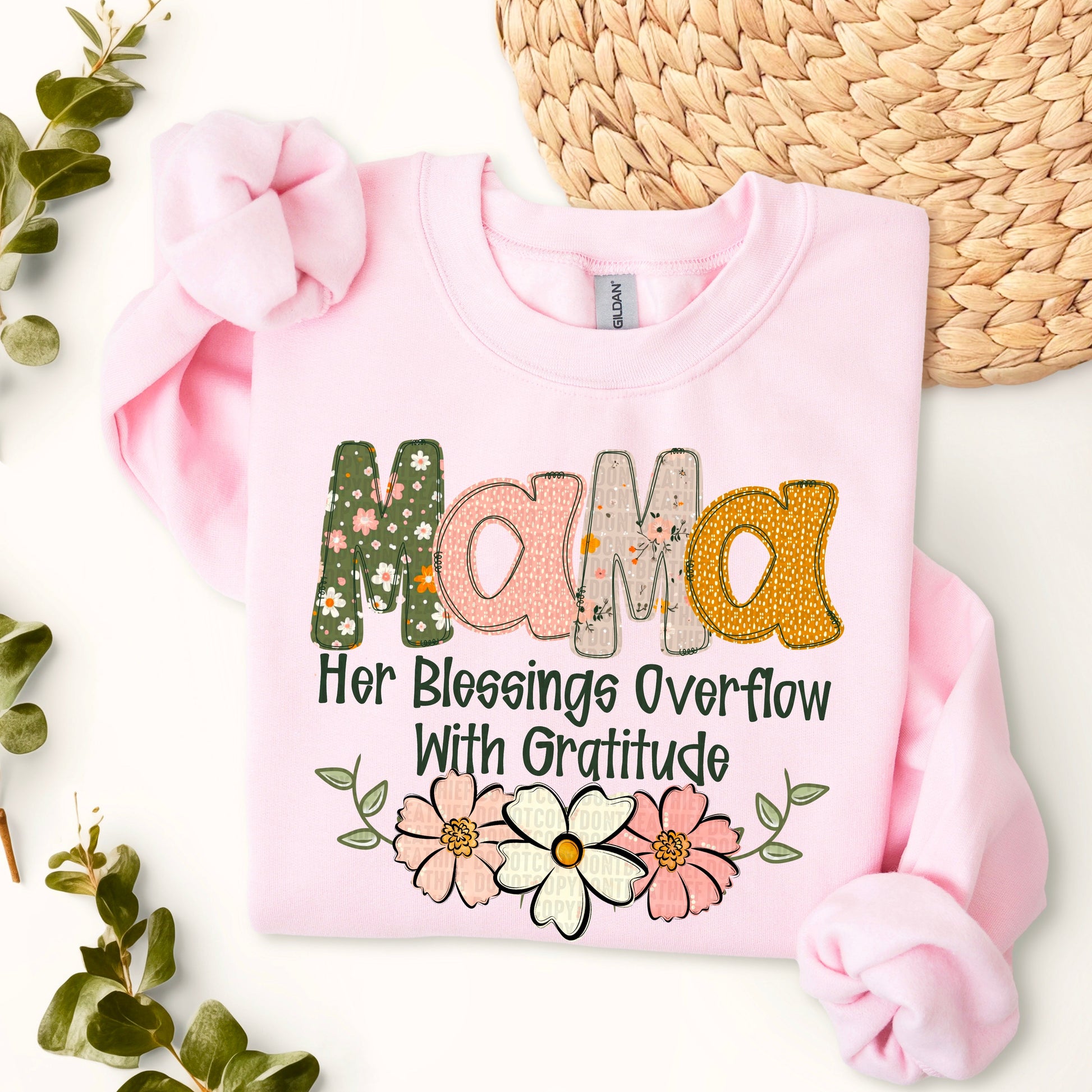 Blessings Overflow with Gratitude Nicknames-[DTF Transfer]-Lovie T Designs