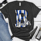 Blue Devils Blue Funky Serif-Lovie T Designs