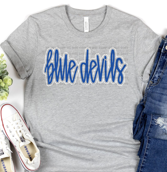 Blue Devils Blue White-Lovie T Designs