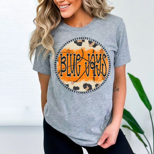 Blue Jays Leopard Basketball-Lovie T Designs