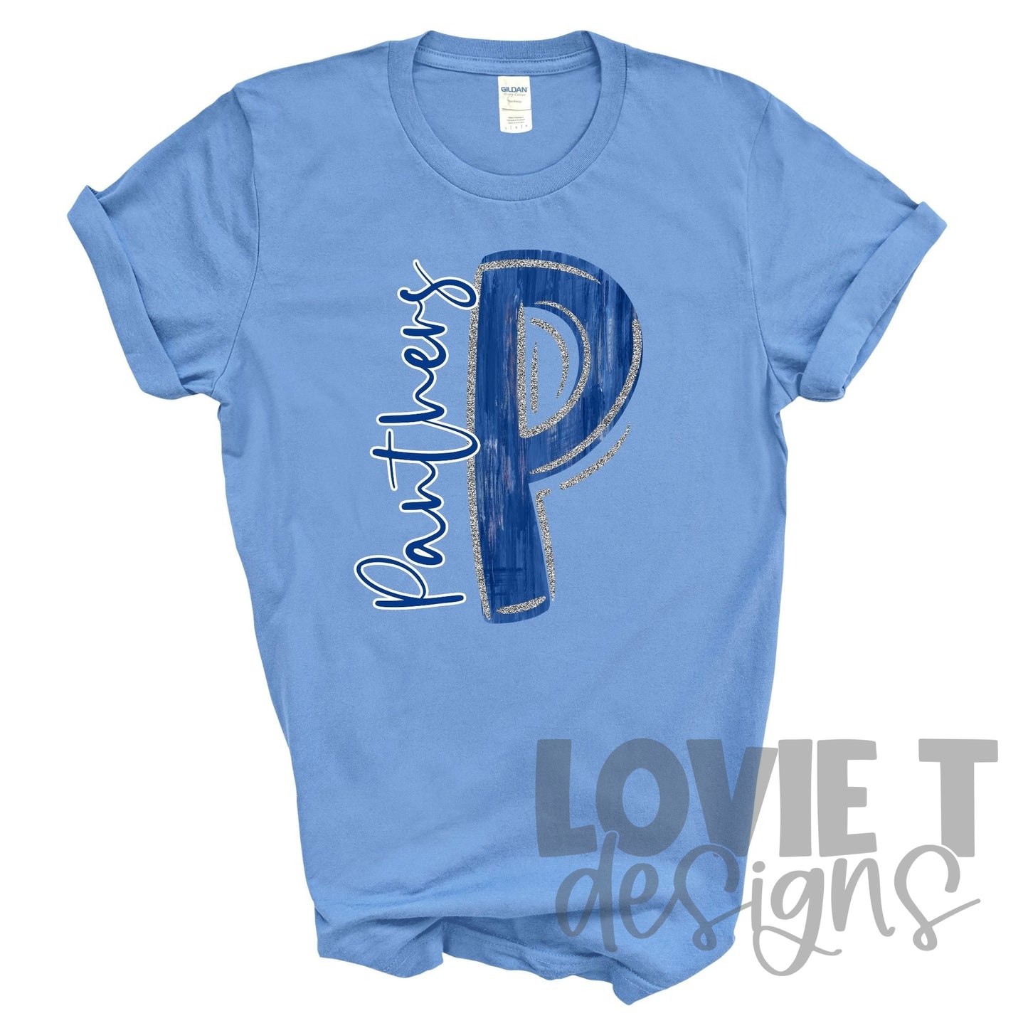 Blue and Silver P Panthers-Lovie T Designs