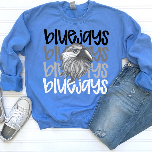 Bluejays Monochromatic Mascots-Lovie T Designs