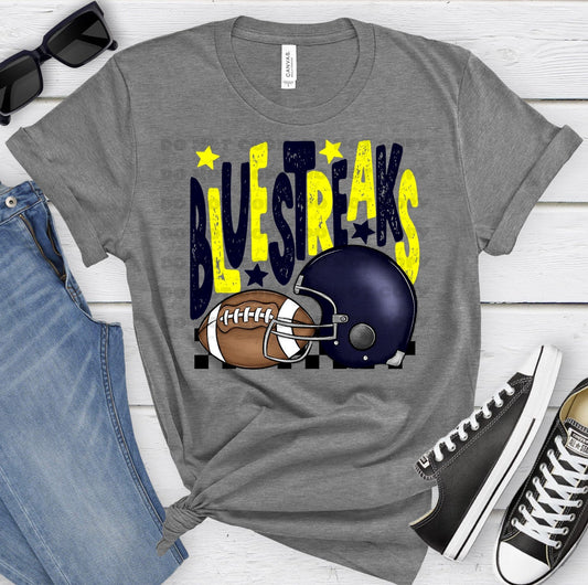 Bluestreaks Navy Yellow FB-Lovie T Designs