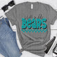 Bluff Middle Bears Black Turquoise Grunge-Lovie T Designs