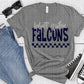 Bluff Ridge Falcons Silver Navy Grunge-Lovie T Designs