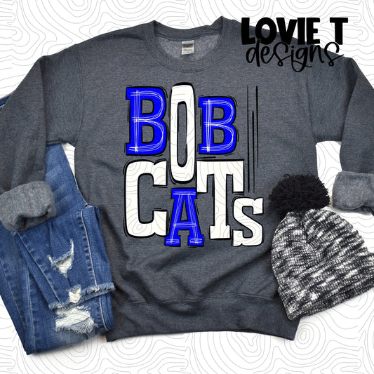 Bobcats Blue and White