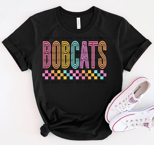 Bobcats Colorful Line Mascot-Lovie T Designs