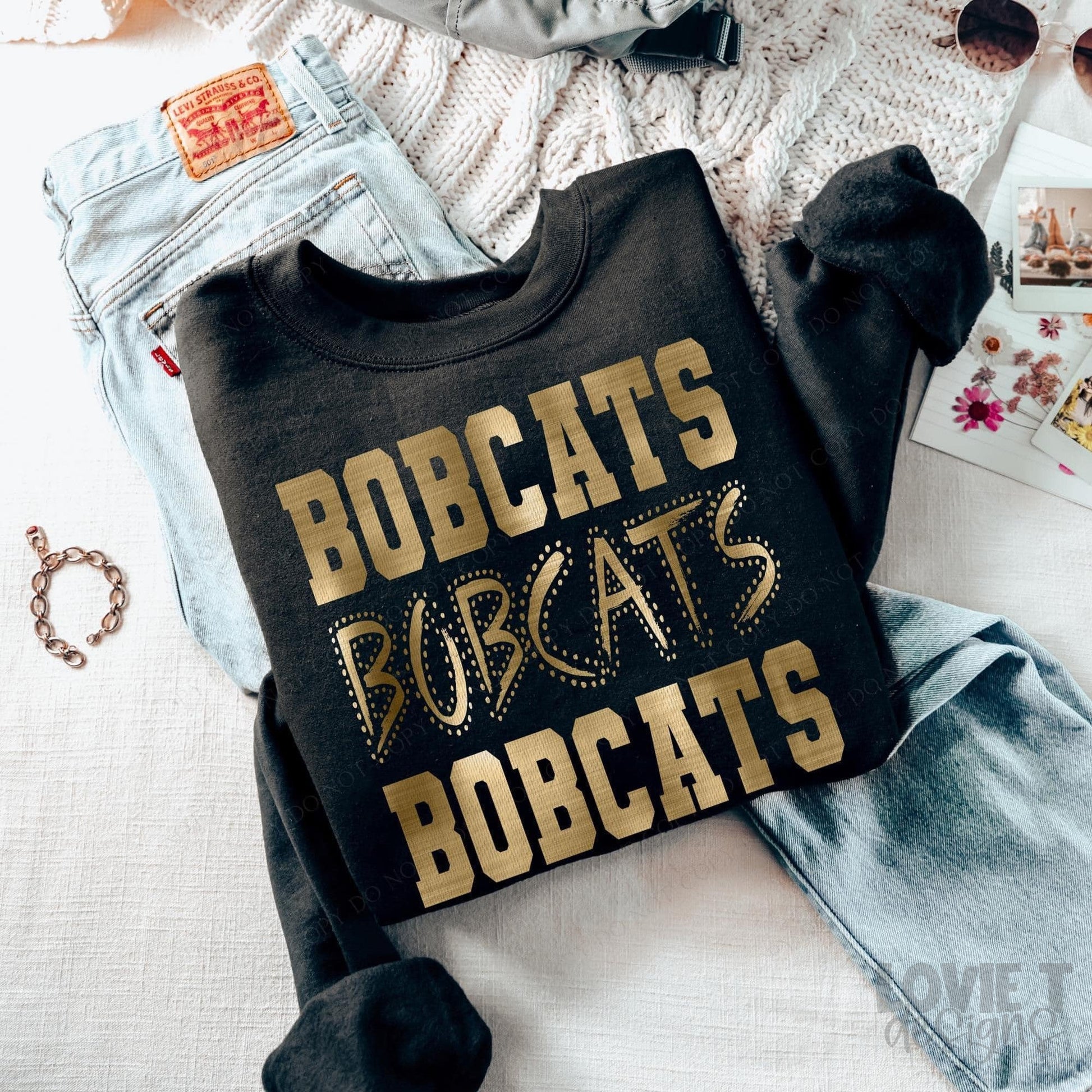 Bobcats Faux Gold Foil-Lovie T Designs