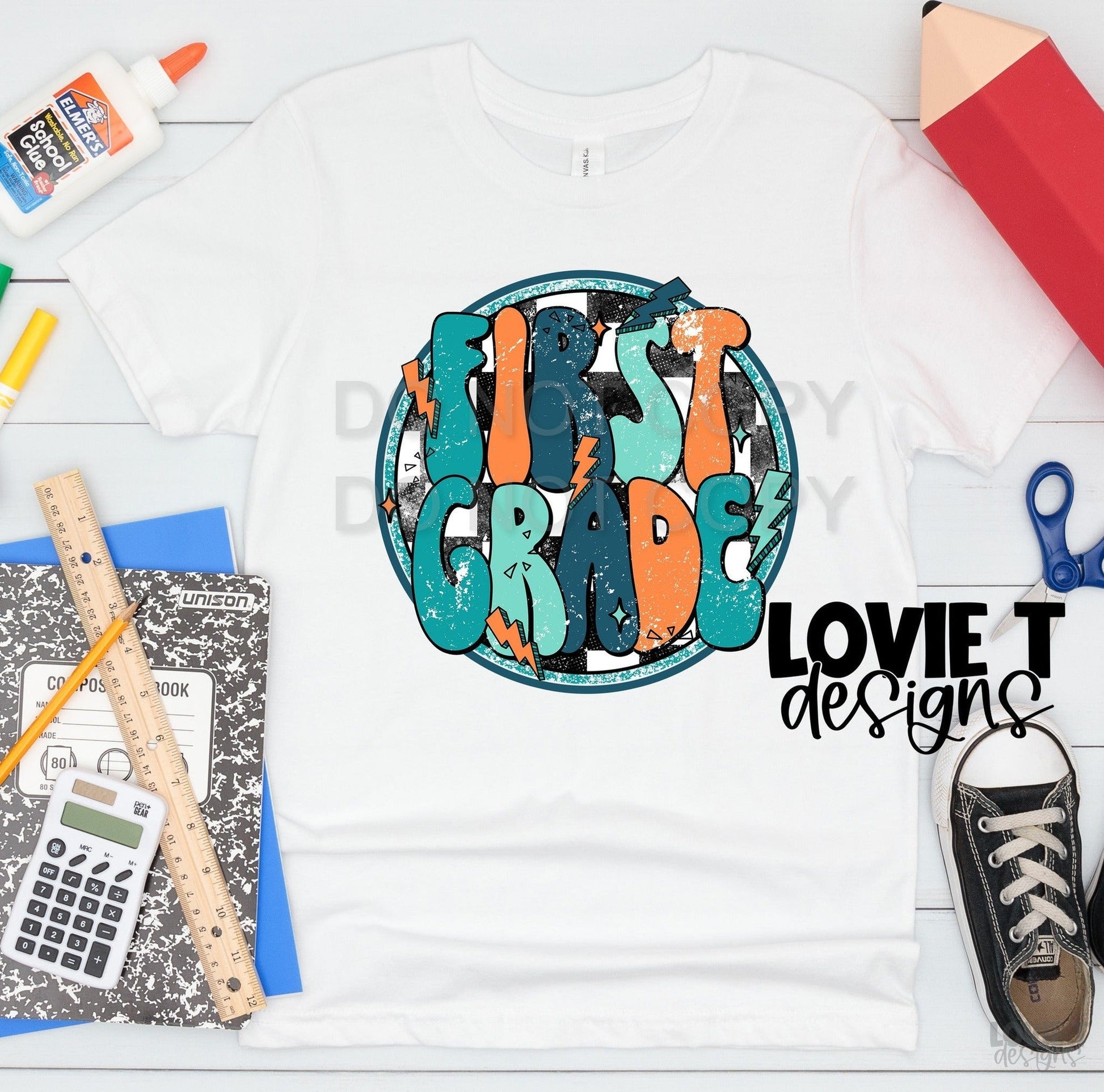 Bolt Retro School Grades-Lovie T Designs