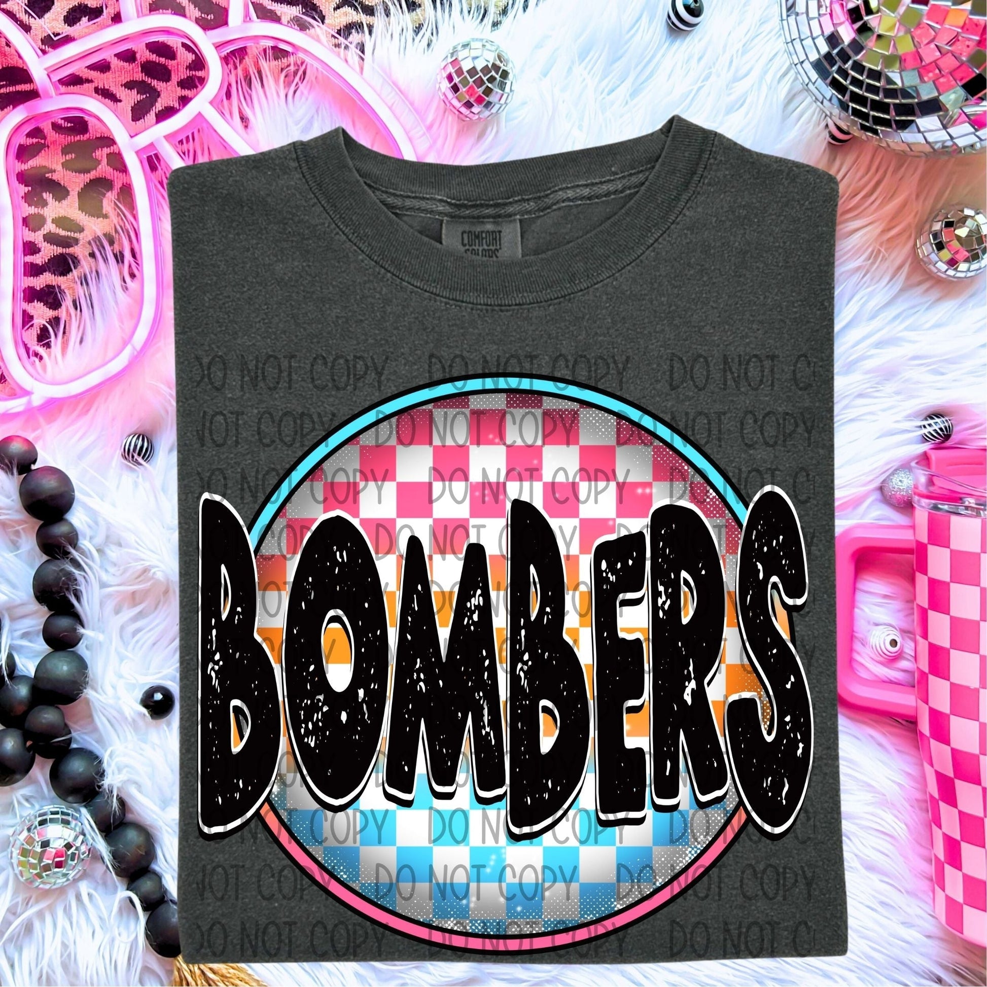 Bombers Neon Circle Mascots-Lovie T Designs