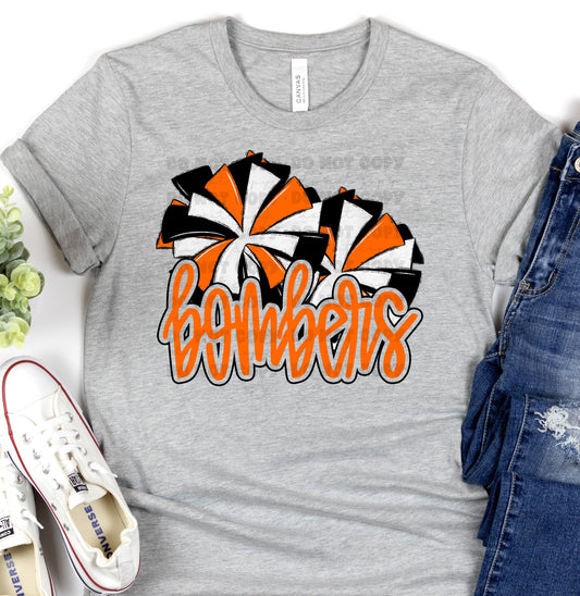 Bombers Orange Pom-Lovie T Designs