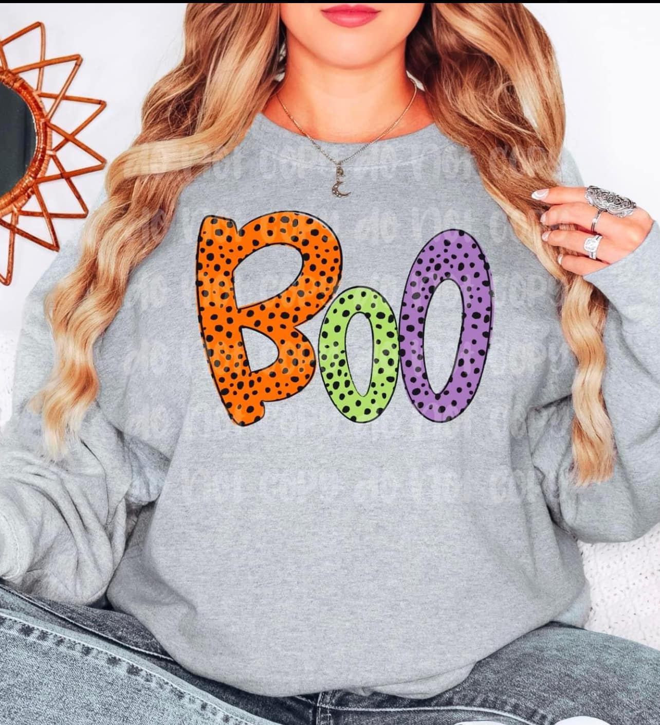 Boo Doted Halloween Colors-Lovie T Designs