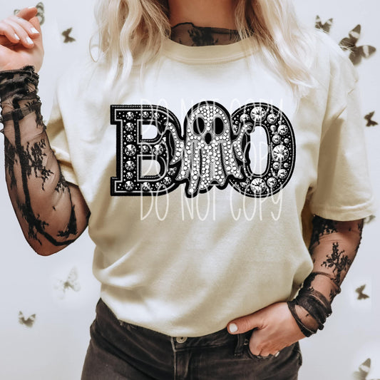 Boo Faux Rhinestone-Lovie T Designs