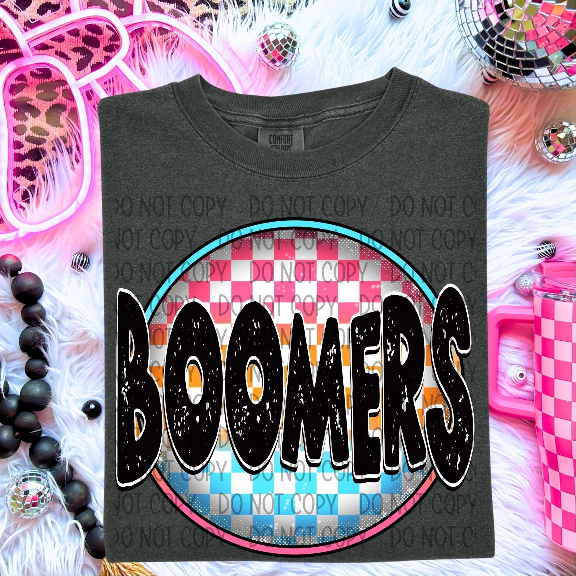 Boomers Neon Circle Mascots-Lovie T Designs