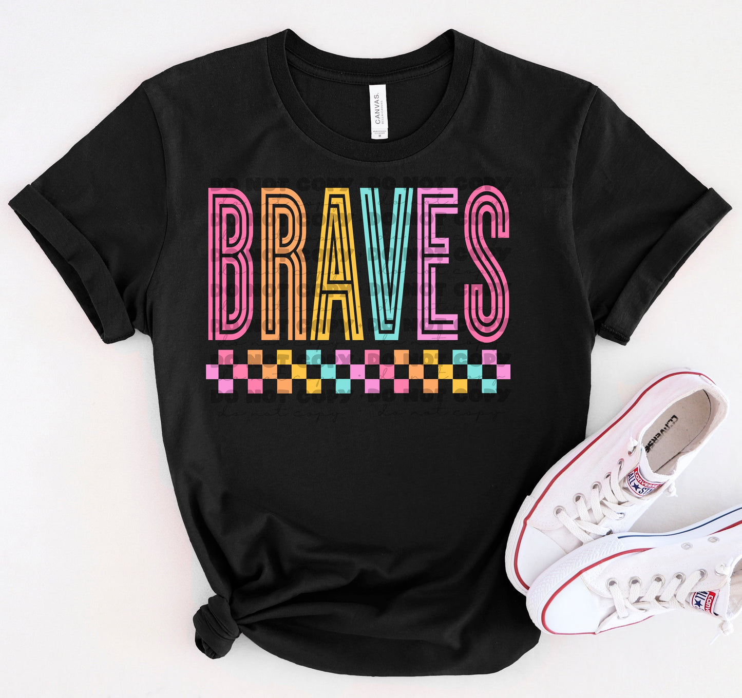 Braves Colorful Line Mascot-Lovie T Designs