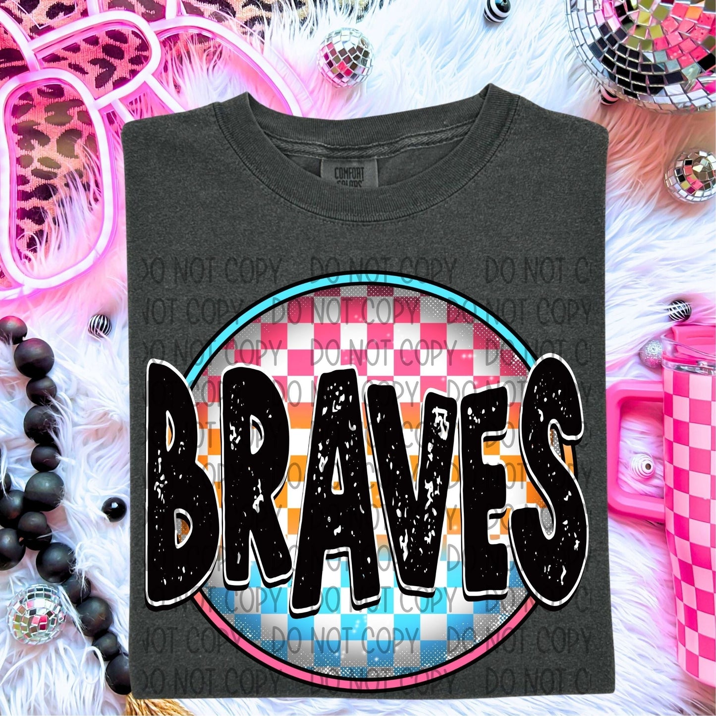 Braves Neon Circle Mascots-Lovie T Designs