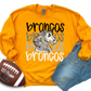 Broncos Monochromatic Mascots-Lovie T Designs