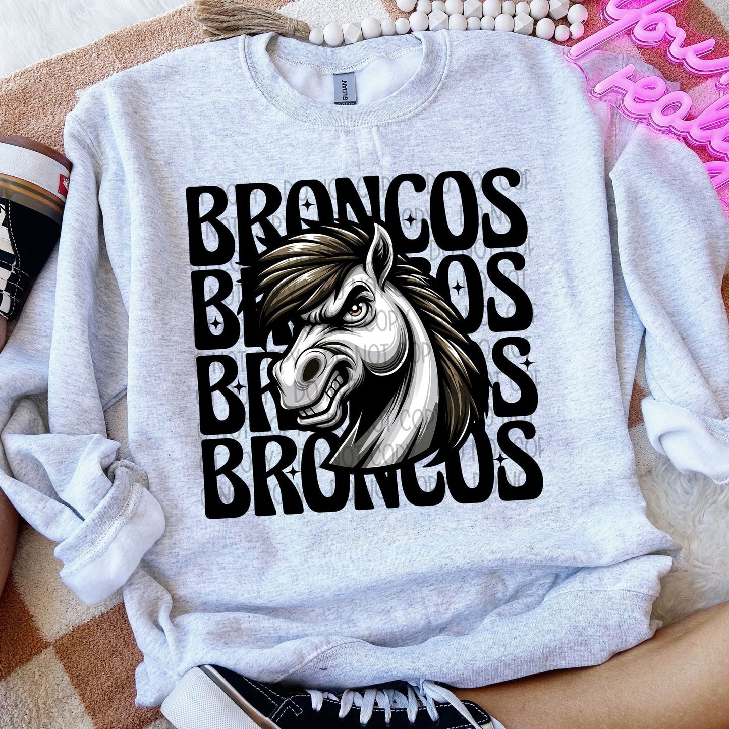 Broncos Winking Mascot-Lovie T Designs