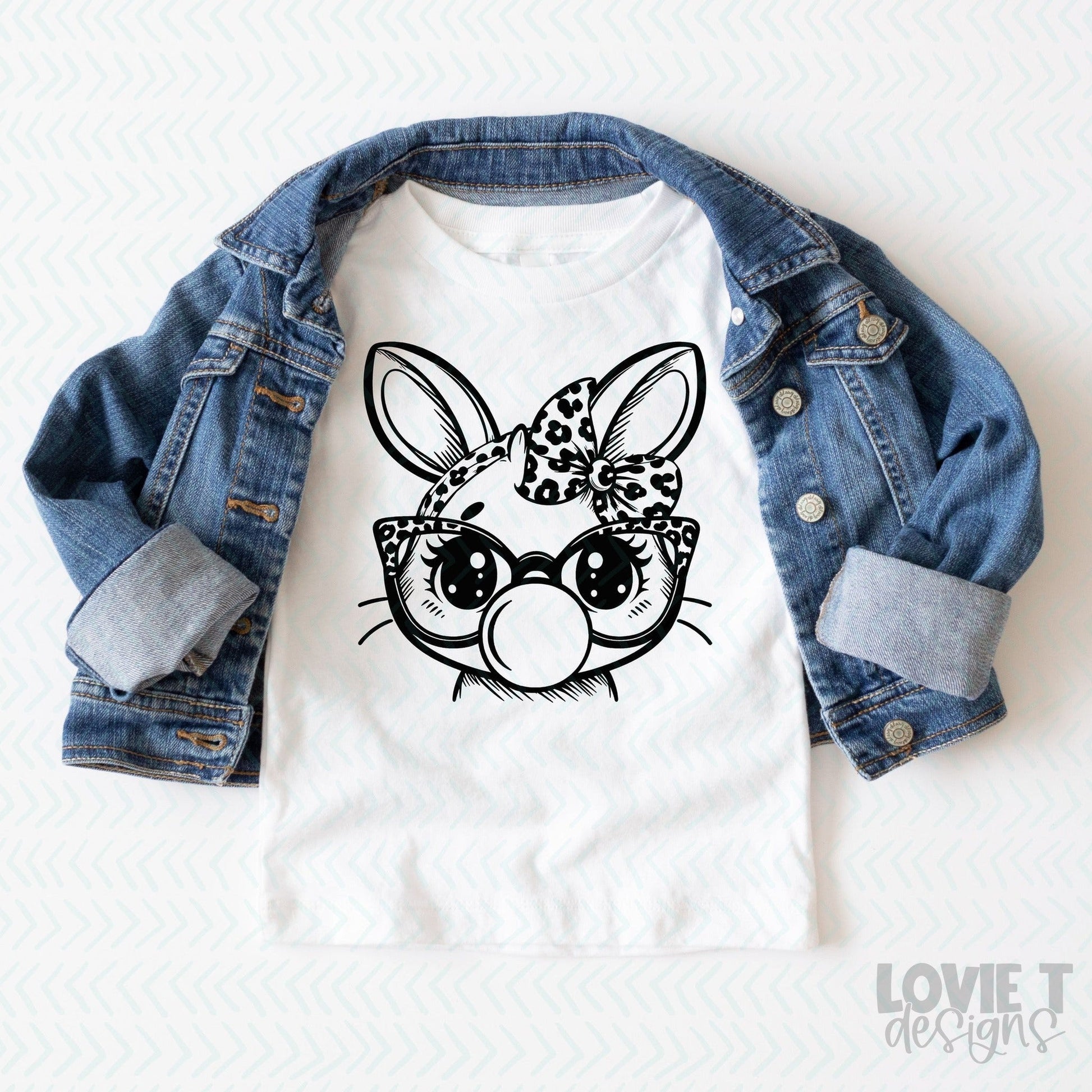 Bubble Gum Bunny Girl-Lovie T Designs