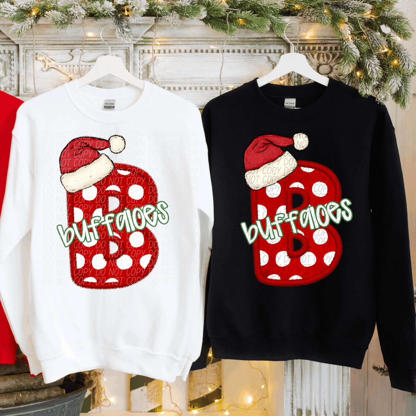 Buffaloes Christmas Mascots-[DTF Transfer]-Lovie T Designs