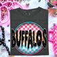 Buffalos Neon Circle Mascots-Lovie T Designs