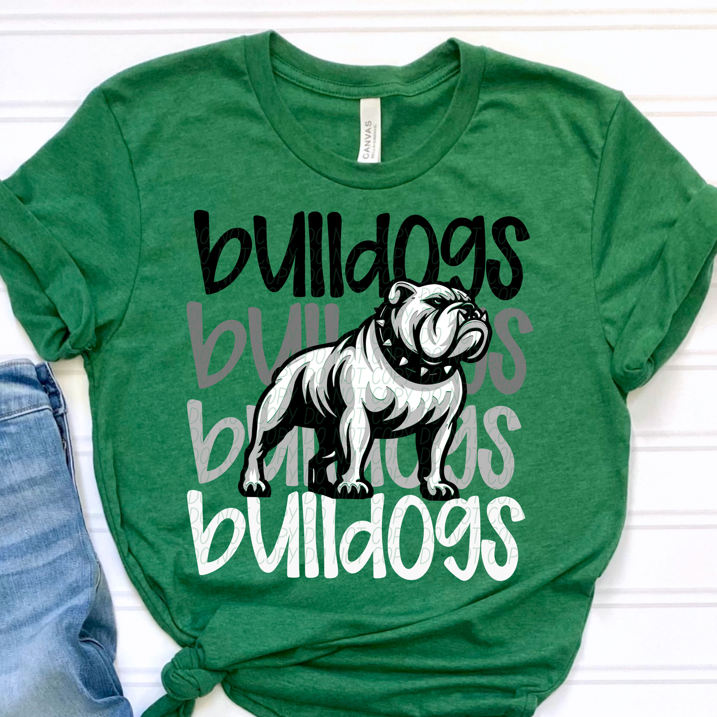 Bulldogs 2 Monochromatic Mascots-Lovie T Designs