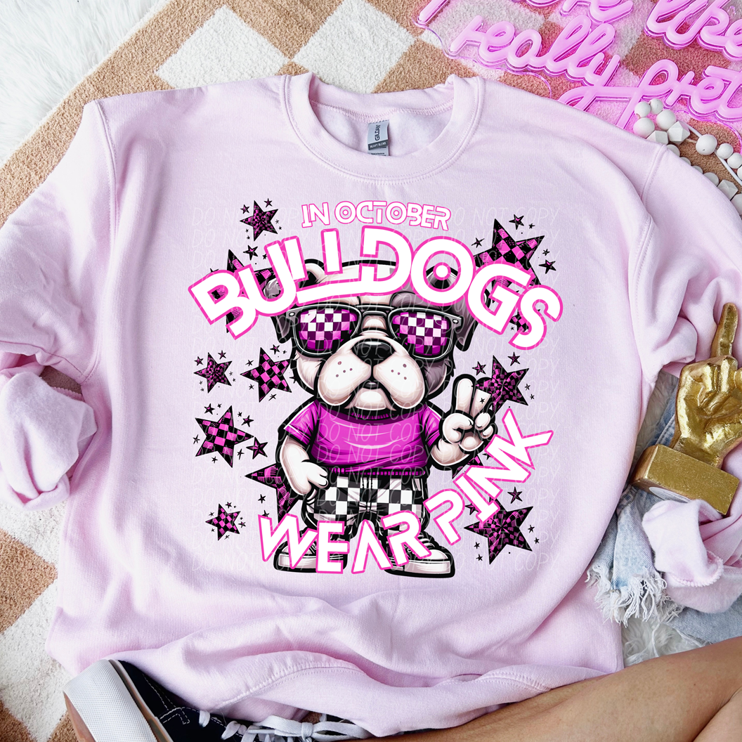 Bulldogs Cancer Awareness Mascot-Lovie T Designs