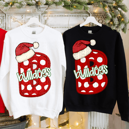 Bulldogs Christmas Mascots-[DTF Transfer]-Lovie T Designs