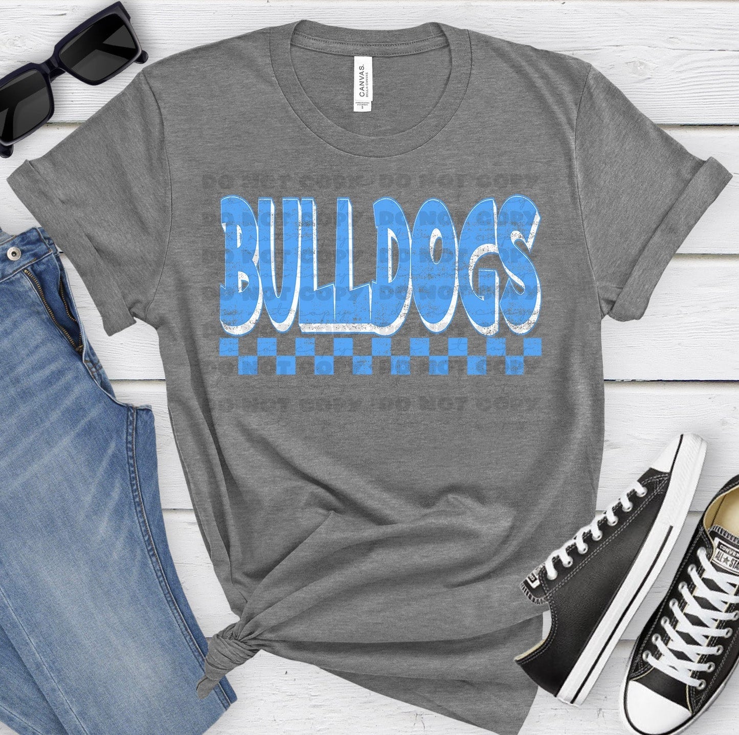 Bulldogs Columbia White Grunge-Lovie T Designs