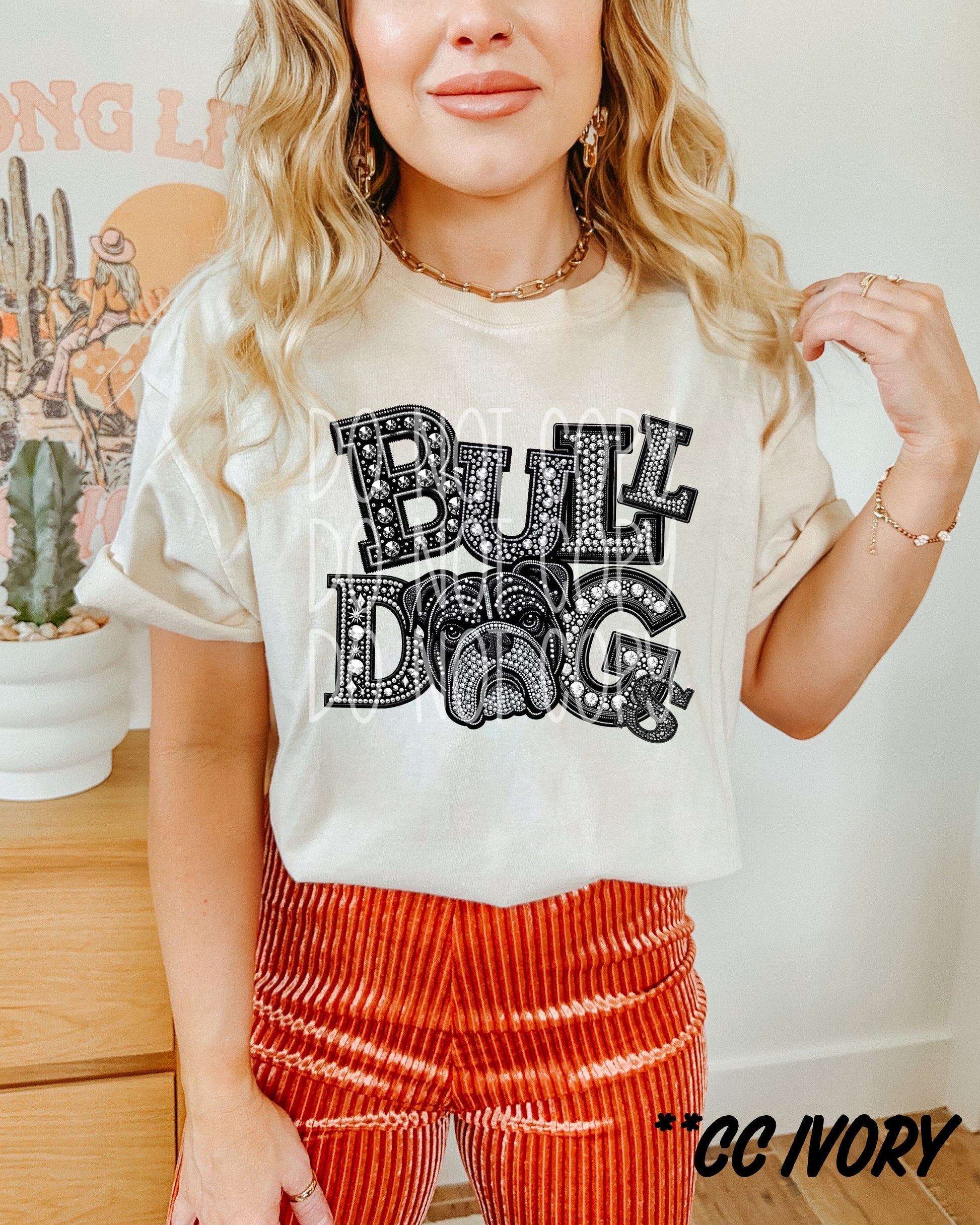 Bulldogs Faux Rhinestone-Lovie T Designs