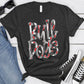 Bulldogs Red Overlay Funky Serif-Lovie T Designs