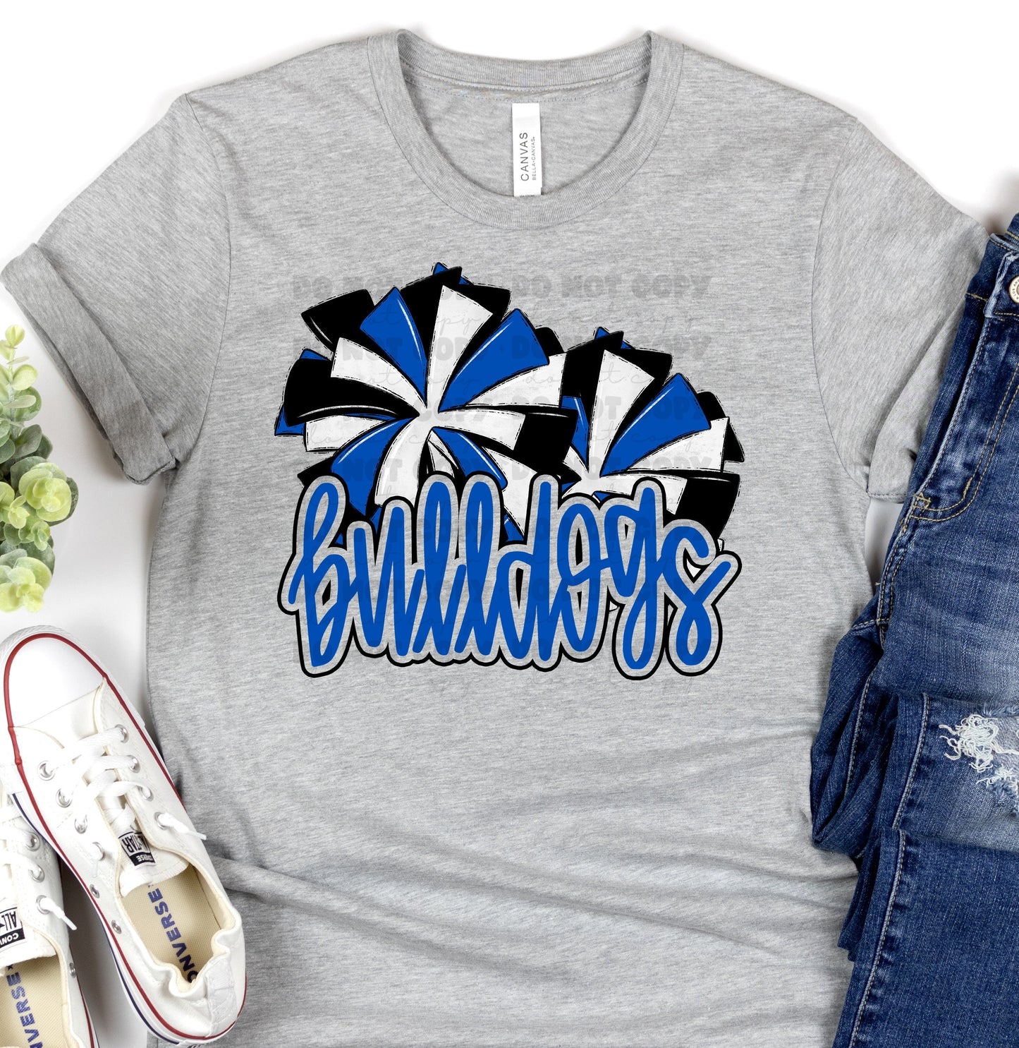 Bulldogs Royal Poms-Lovie T Designs