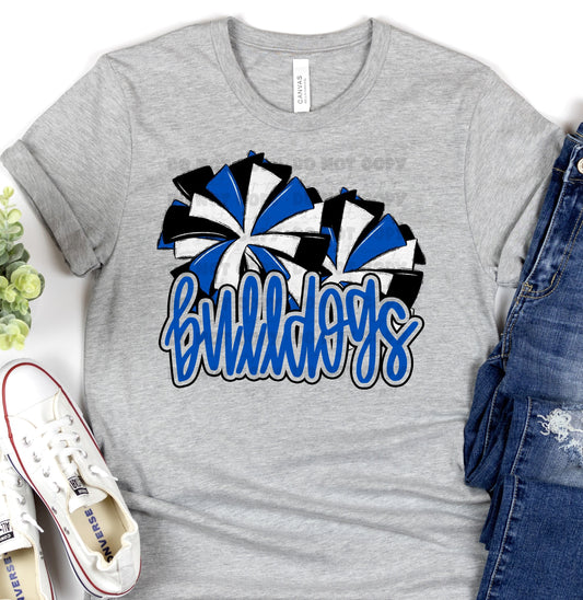 Bulldogs Royal Poms-Lovie T Designs