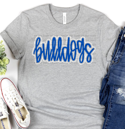 Bulldogs Royal White-Lovie T Designs