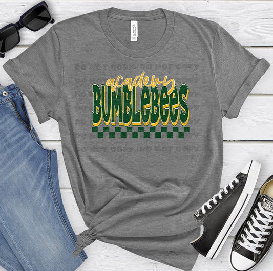 Bumblebees Academy Green Yellow Gold Grunge-Lovie T Designs