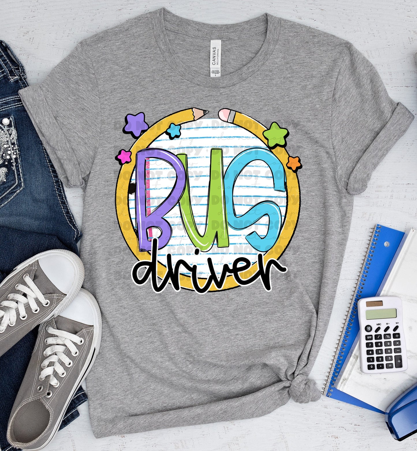 Bus Driver Paper and Pencil Circle-Lovie T Designs