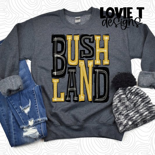 Bushland Black and Vegas Gold-Lovie T Designs