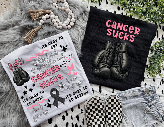 Cancer Awareness Pink & Black-Lovie T Designs