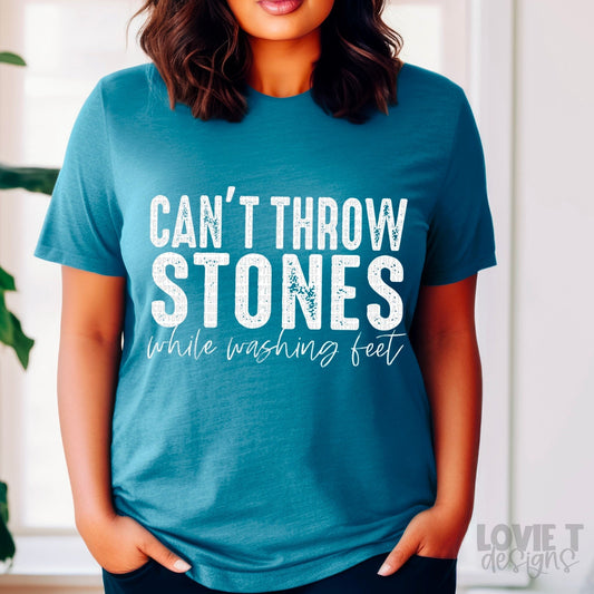 Can't Throw Stones White-Lovie T Designs