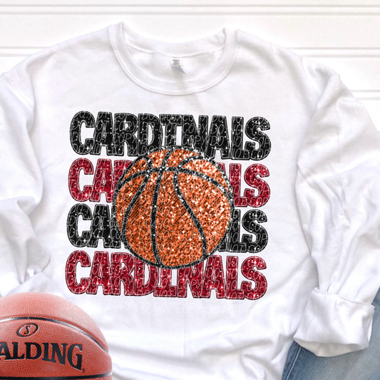 Cardinals Black Red-[DTF Transfer]-Lovie T Designs