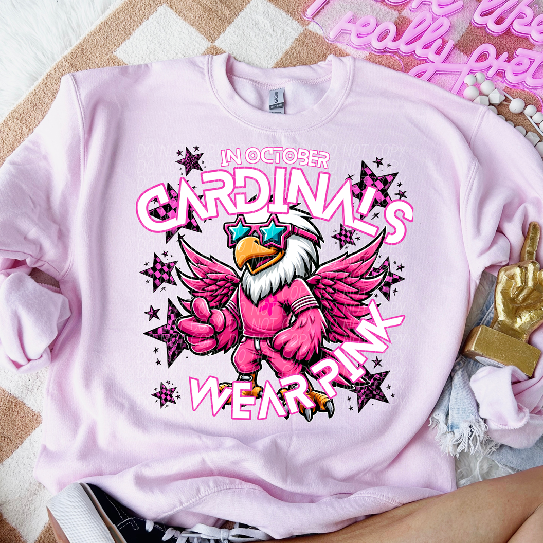 Cardinals Cancer Awareness Mascot-Lovie T Designs