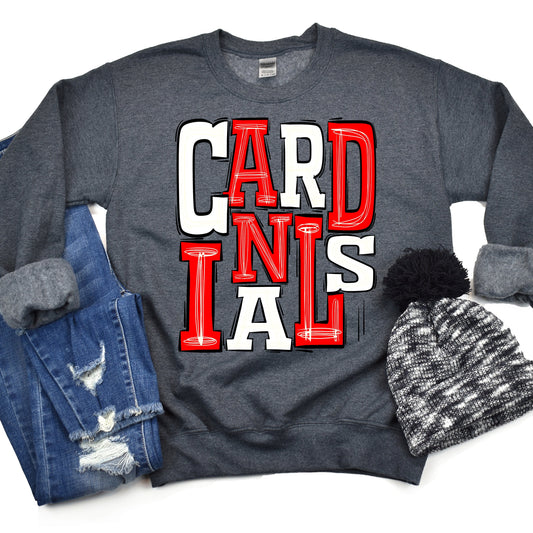 Cardinals Red White-Lovie T Designs