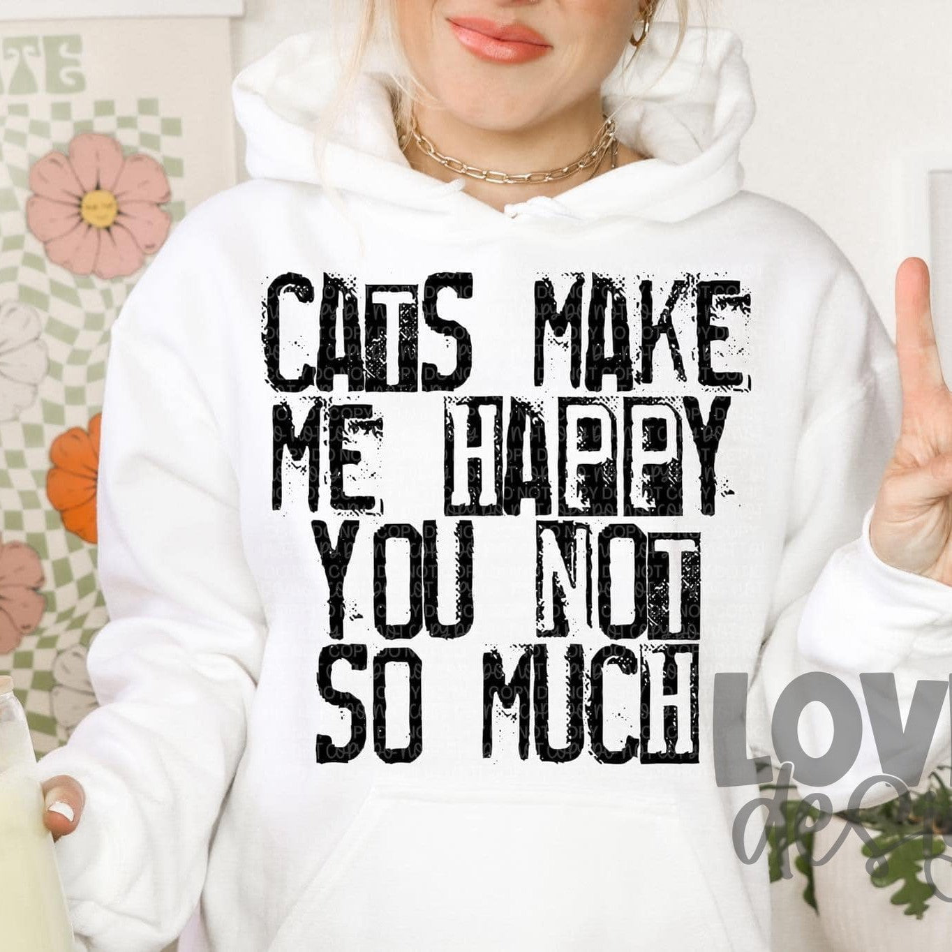 Cats Make Me Happy-Lovie T Designs